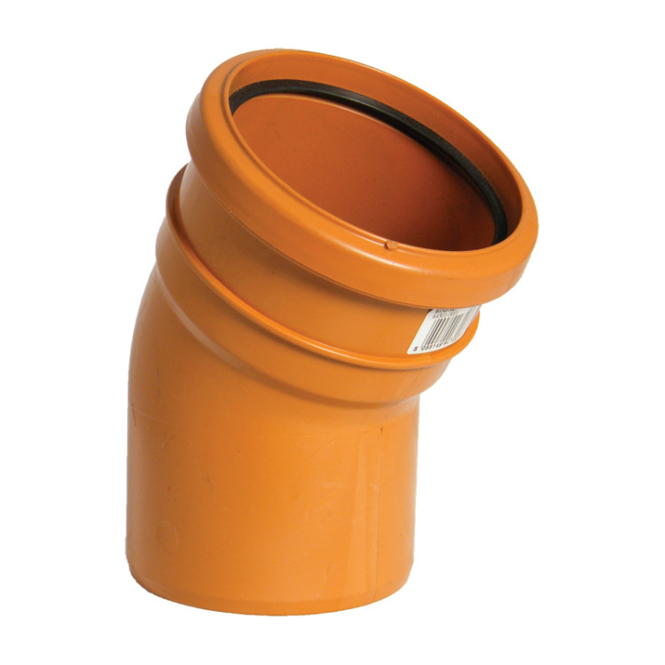 110mm Underground Pipe Single Socket Bend 30° - D164 (uPVC)