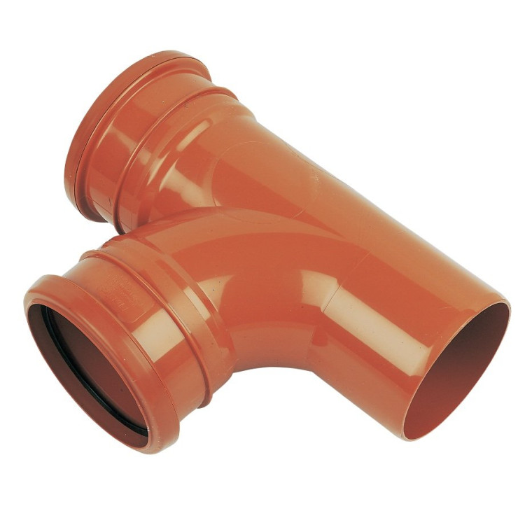 110mm Underground Pipe Double Socket T-Junctions 87.5° - D190 (uPVC)