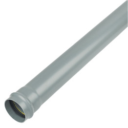 3m 110mm Soil Pipe Socketed Grey - Floplast