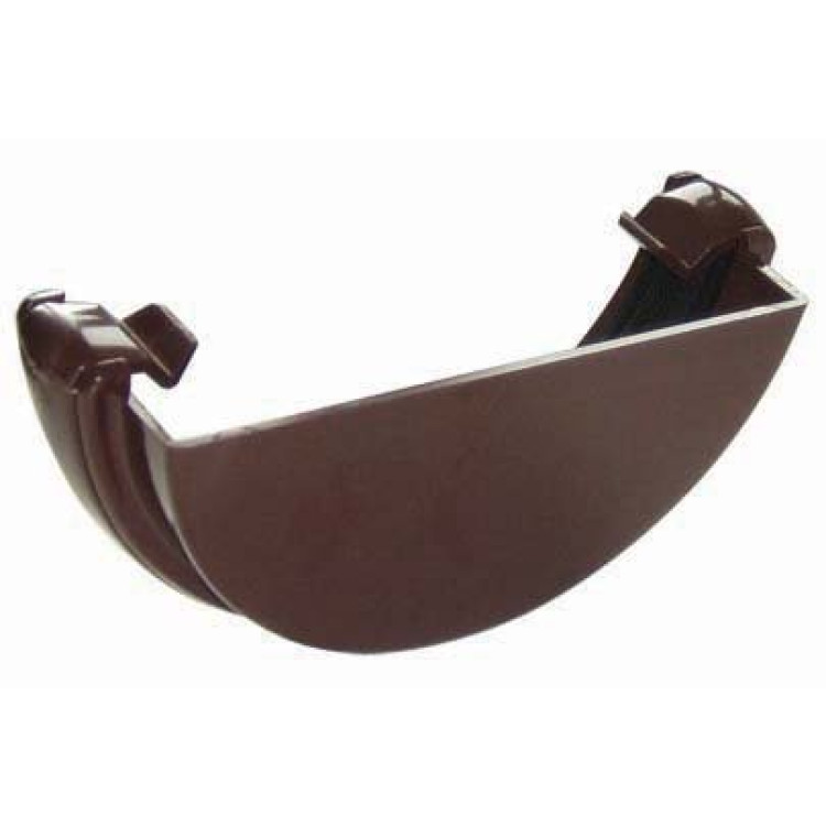 112mm Half Round External Stop End - Brown 