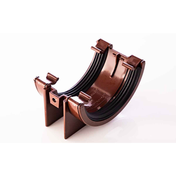 112mm Half Round Union Joint - Brown 