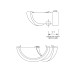 135-Degree MiniFlo Bend for Bay Windows 76mm – Floplast Brown Gutter Angle