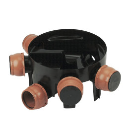 160mm x 160mm 90 Degree Chamber Base with Two 45 Degree 110mm Inlets