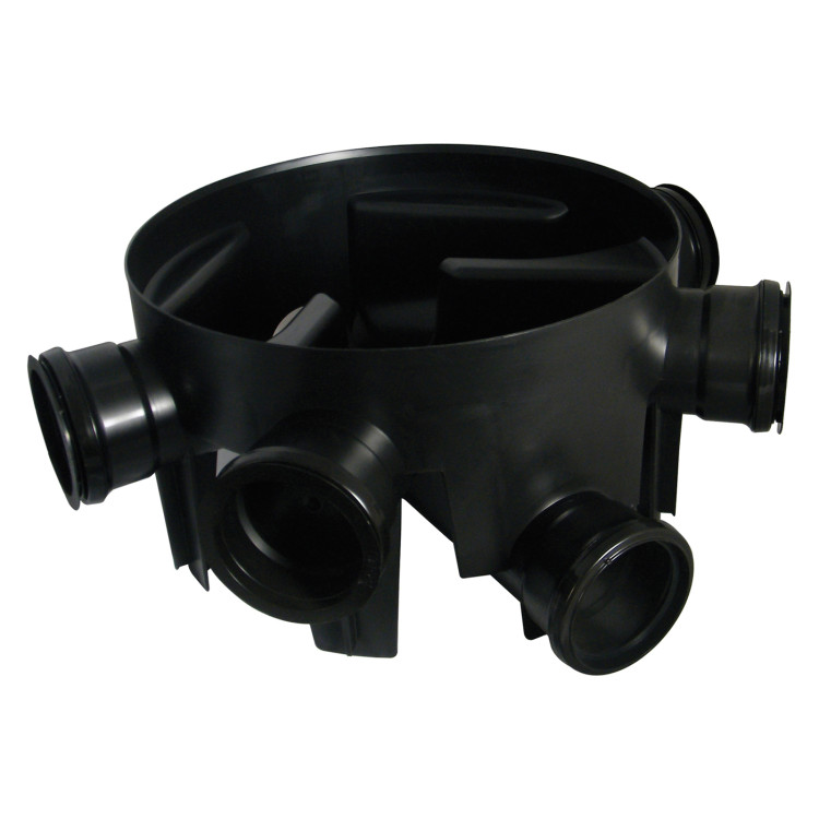 Underground 270mm Deep 450mm Diameter Chamber Base with 5 x Fixed 110mm Inlets