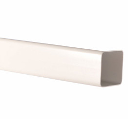65mm Gloss White Square Downpipe – 4m Length