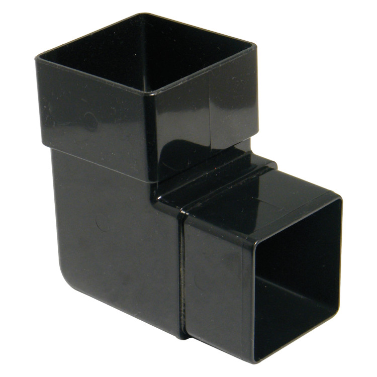 Square 90º Downpipe Bend - Black 