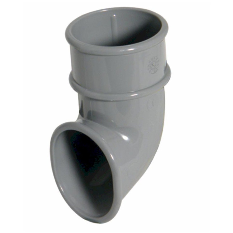 68mm Grey Round Downpipe Shoe/Spout