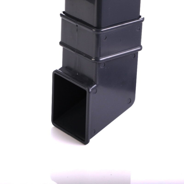 Anthracite Grey Square Down Pipe Shoe 