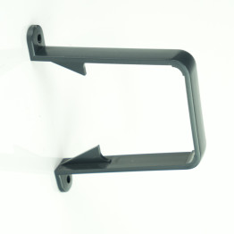 Anthracite Grey Square Pipe Clip - RAL 7016