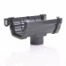 Anthracite Dark Grey Ogee Gutter Running Outlet for Aquaflow Ogee Guttering