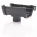 Anthracite Dark Grey Ogee Gutter Running Outlet for Aquaflow Ogee Guttering