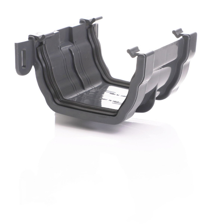 Anthracite Ogee Gutter Union Joint for Aquaflow Guttering