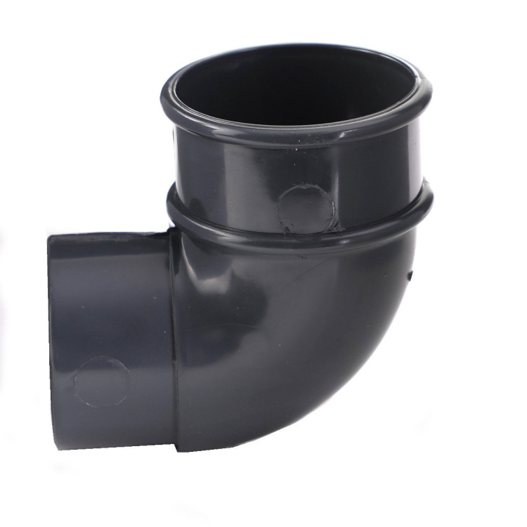 Anthracite RAL 7016 Round Downpipe 90° Bend
