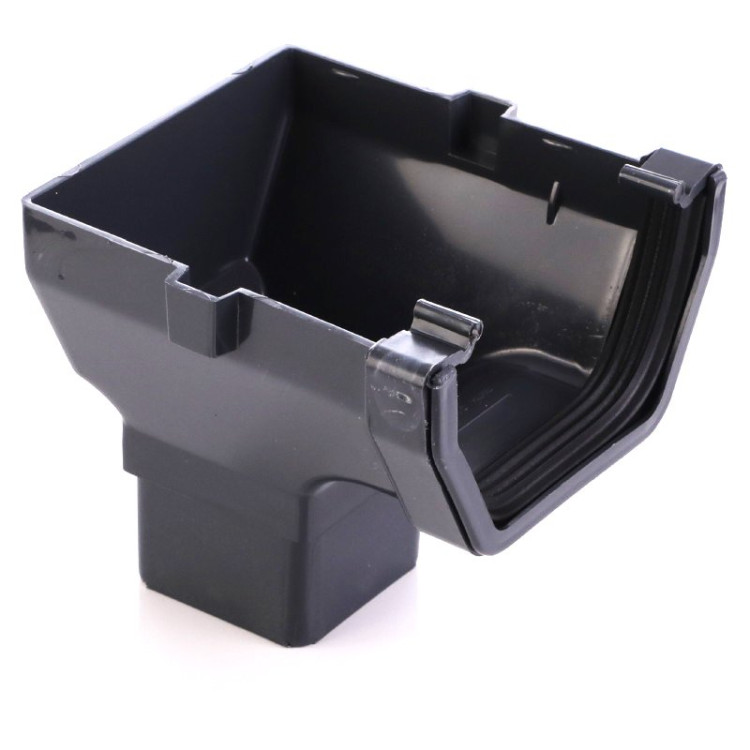 Anthracite Grey Square Gutter Stop End Outlet 7016 – Gloss Finish for 112mm Square Guttering Anthracite Grey Square Gutter Stop End Outlet 7016 – Gloss Finish for 112mm Square Guttering