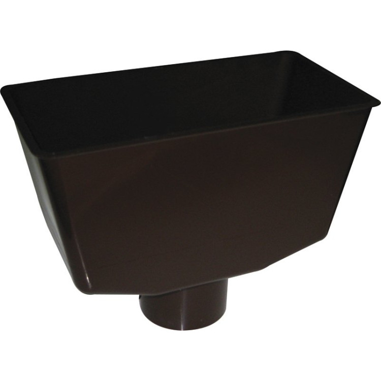 Brown Universal Hopper Head – Fits 65mm Square & 68mm Round Downpipes
