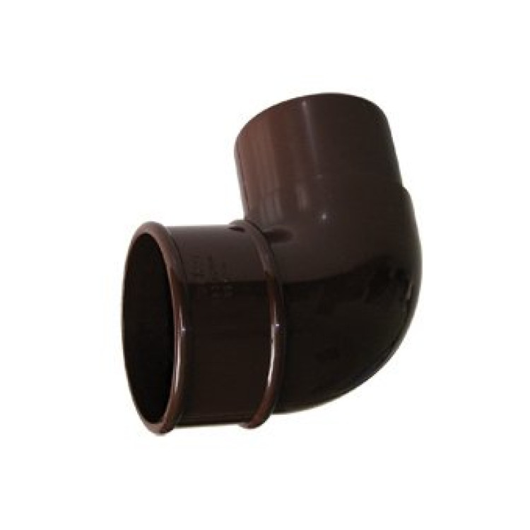 68mm Brown Round 92.5-Degree Offset Downpipe Bend