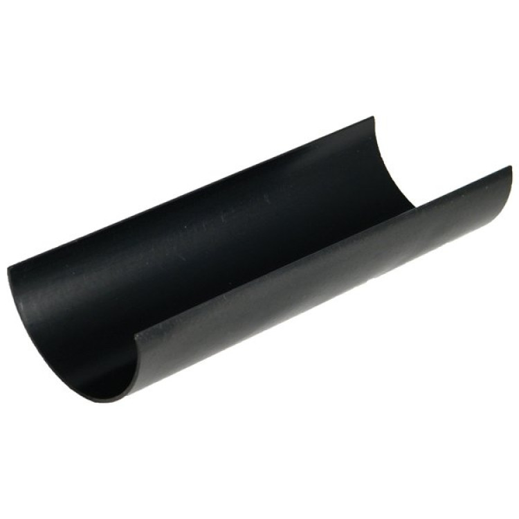 Floplast Cast Iron Effect 112mm Half Round Black 4m Gutter