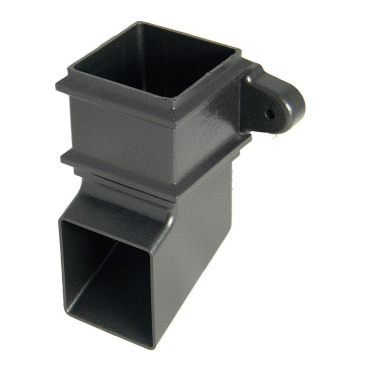 Cast Iron Effect 65mm Square Black Downpipe 112º Offset Bend Cast Iron Effect 65mm Square Black Downpipe 112º Offset Bend