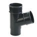 68mm Gloss Round Downpipe 67.5° Branch – Anthracite Dark Grey 
