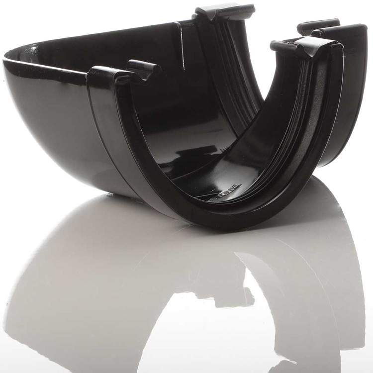115mm Deep Flow Gutter Angle 90° - Black
