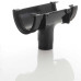 115mm Deep Guttering Running Outlet - Black