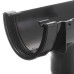 115mm Deep Guttering Running Outlet - Black