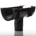 115mm Deep Guttering Running Outlet - Black