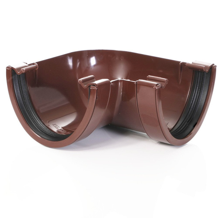 Brown 115mm Deep Flow 90º Gutter Angle Brown 115mm Deep Flow 90º Gutter Angle