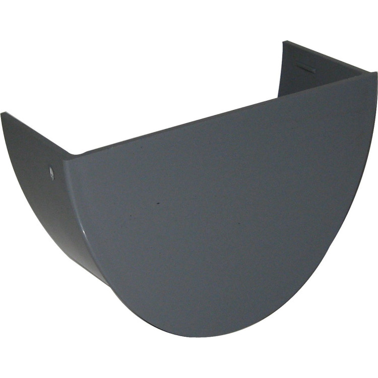 Grey 115mm Deep Flow Gutter Internal Stop End