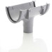 Light Grey 115mm Deep Flow Gutter Running Outlet