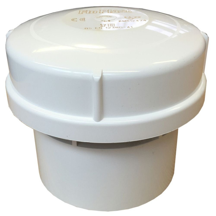 FloPlast AV110 Air Admittance Valve - Solvent White (110mm)
