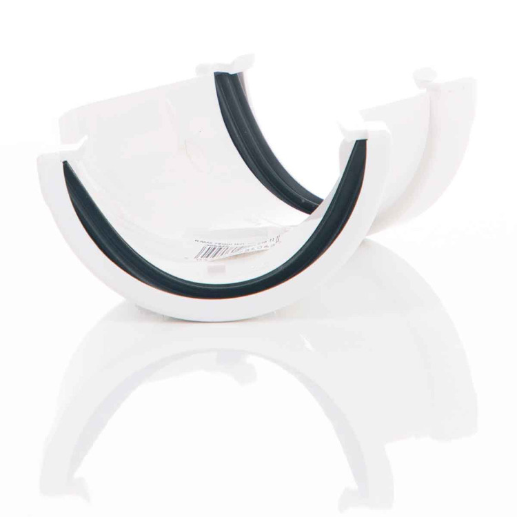 135º Angle White – Floplast 76mm Miniflo Guttering for Bay Roofs