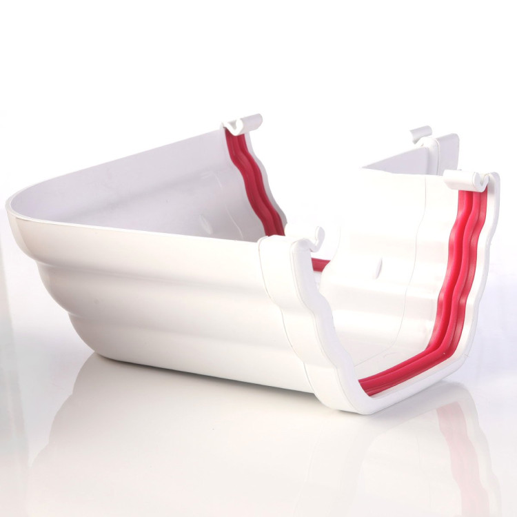 Ogee Guttering 90 Degree Angle - White