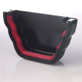Ogee Guttering External Stop End Black