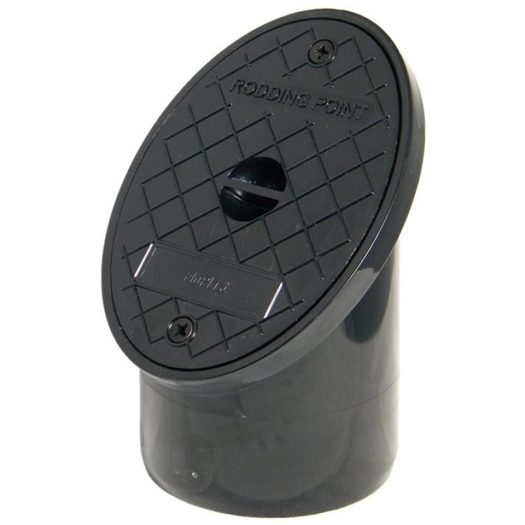 Rodding Eye Drainage Spigot Black 110mm – Airtight, 45° Connection for Drainage Systems