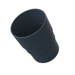 Black Round Downpipe Socket Joint