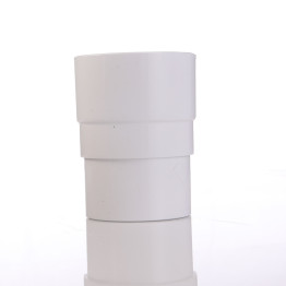 White Round Pipe Socket for 68mm Downpipes