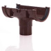 Running Outlet - 76mm Miniflo Gutter - Brown