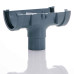 Running Outlet - 76mm Miniflo Gutter - Grey Running Outlet - 76mm Miniflo Gutter - Grey