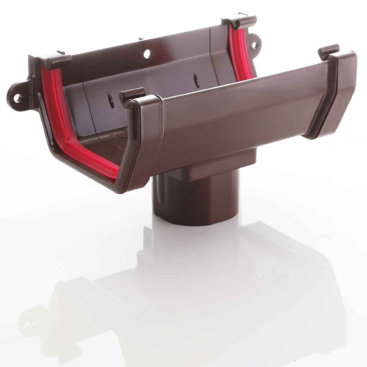 External Running Outlet for Square Brown Guttering
