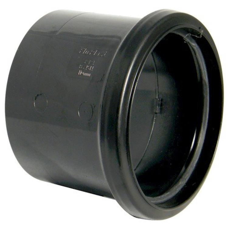 Black Soil Pipe Connector Solvent/Push-Fit - 110mm