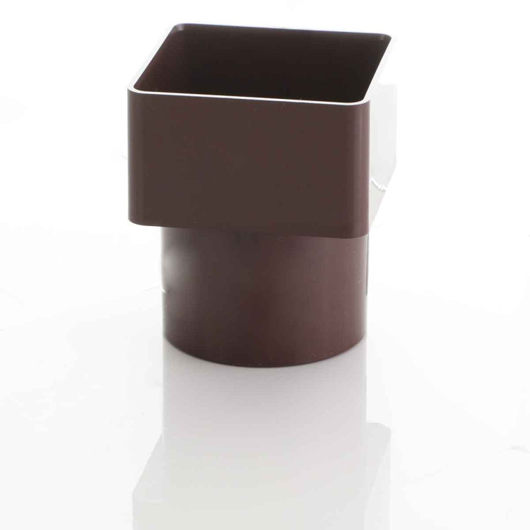 Square to Round Downpipe Adapter - Brown Square to Round Downpipe Adapter - Brown