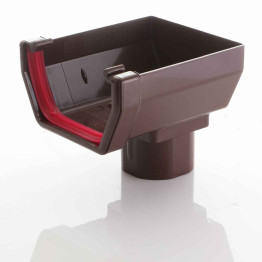 External Stop End Outlet for Square Brown Guttering