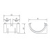 Black Floplast Mini Gutter Union Joint - 76mm Miniflo