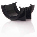 Black Floplast Mini Gutter Union Joint - 76mm Miniflo