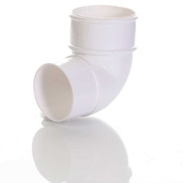 68mm Gloss White Round 92.5° Offset Downpipe Bend