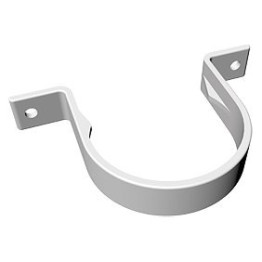 Round Pipe Clip (Flush) - White