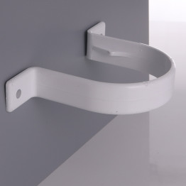 White Round Pipe Clip (Stand-Off) for 68mm Downpipes