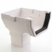 Square Gutter Stop End Outlet - White 