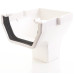Square Gutter Stop End Outlet - White 